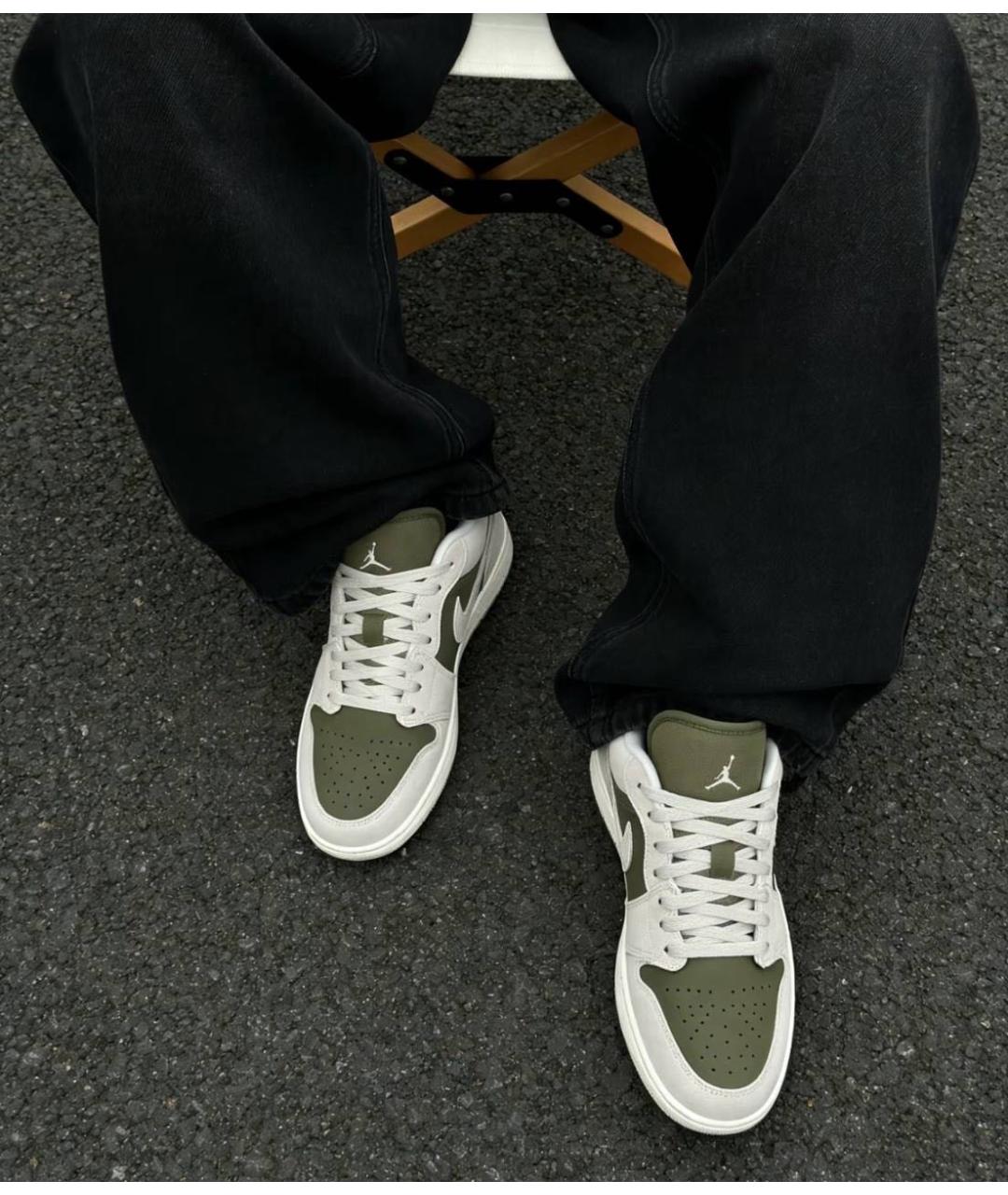 JORDAN Зеленые низкие кроссовки / кеды, фото 2