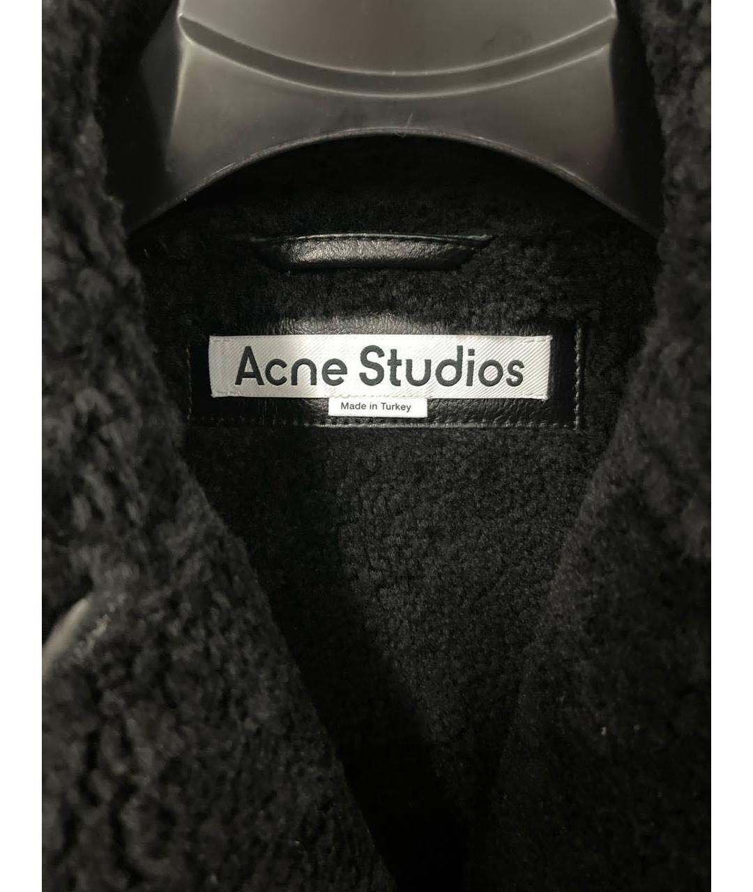 ACNE STUDIOS Черная меховая дубленка, фото 3