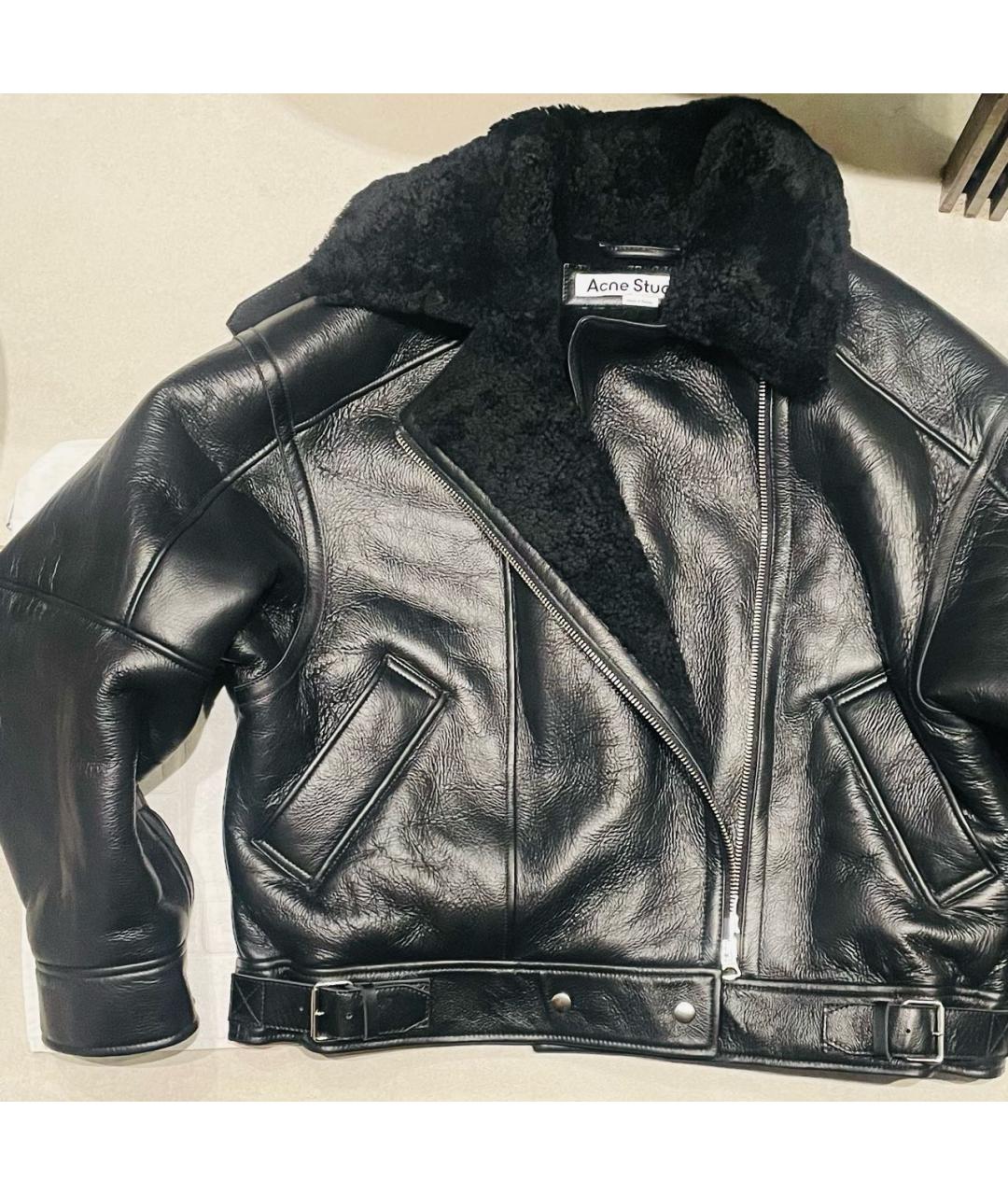 ACNE STUDIOS Черная меховая дубленка, фото 3