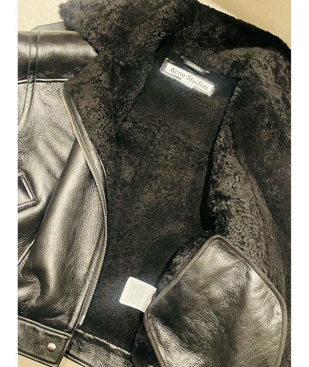 ACNE STUDIOS Черная меховая дубленка, фото 4