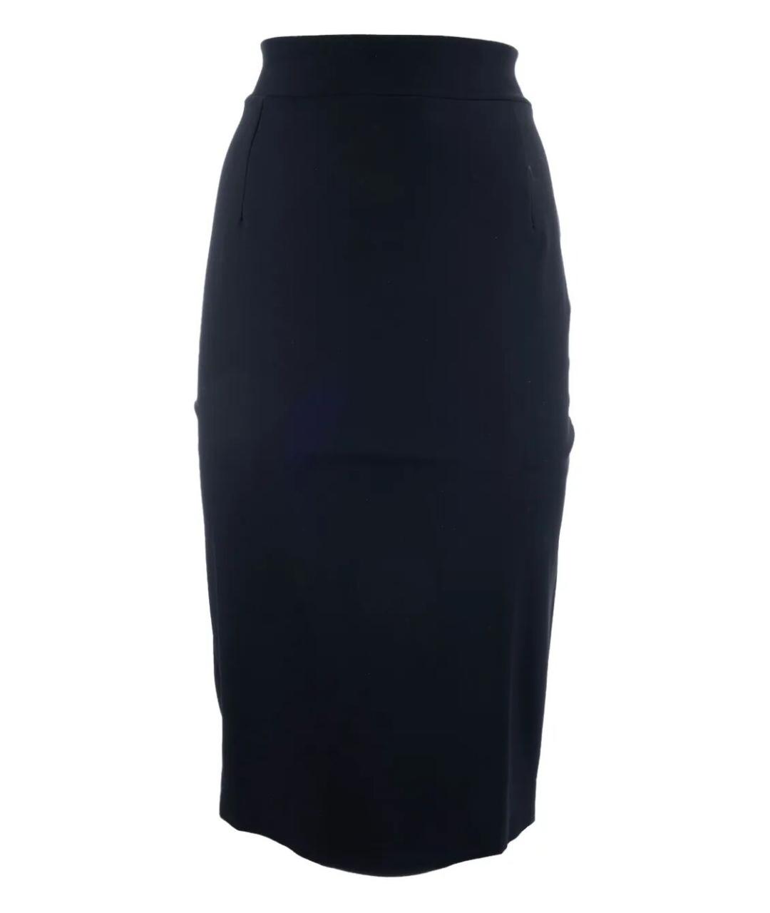 CHIARA BONI Черная полиамидовая юбка миди, фото 1