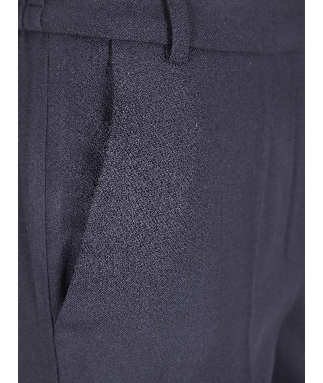 KILTIE Черные шерстяные прямые брюки, фото 3