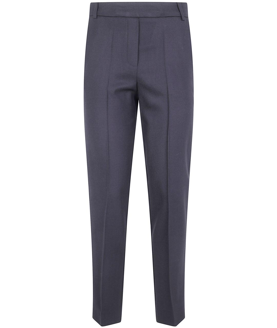 KILTIE Черные шерстяные прямые брюки, фото 1