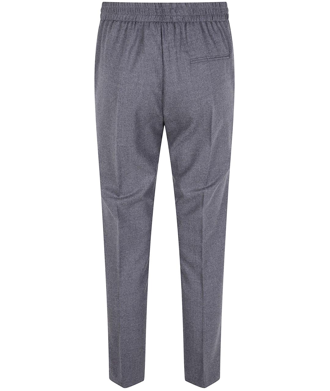 KILTIE Серые шерстяные прямые брюки, фото 2