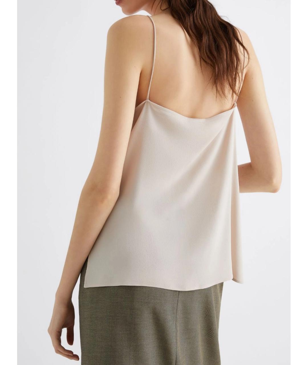 MARELLA Бежевая ацетатная майка, фото 3