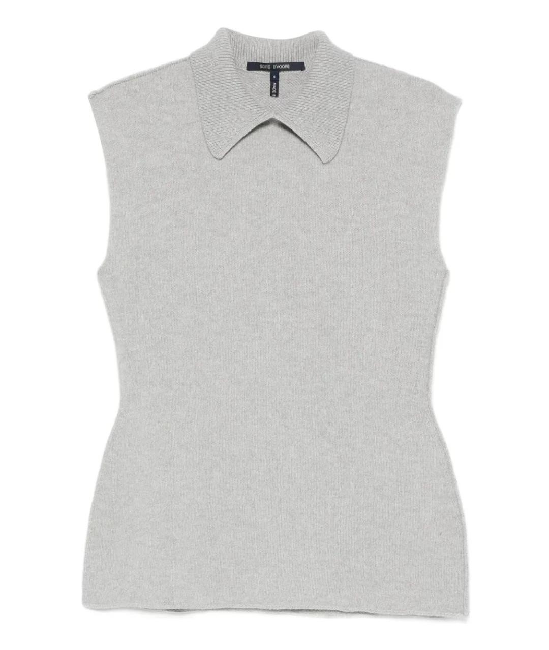 SOFIE D HOORE Серая шерстяная жилетка, фото 4