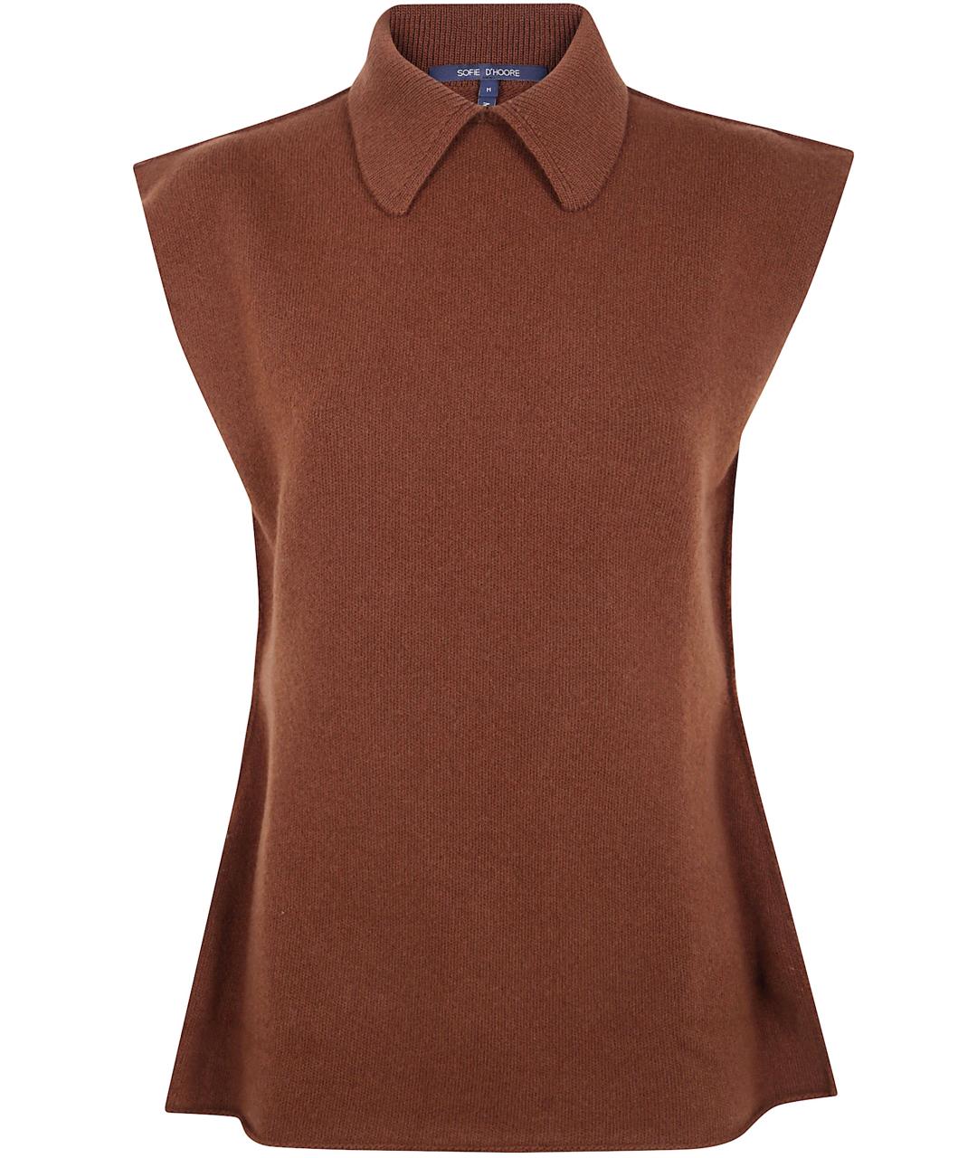 SOFIE D HOORE Коричневая шерстяная жилетка, фото 1