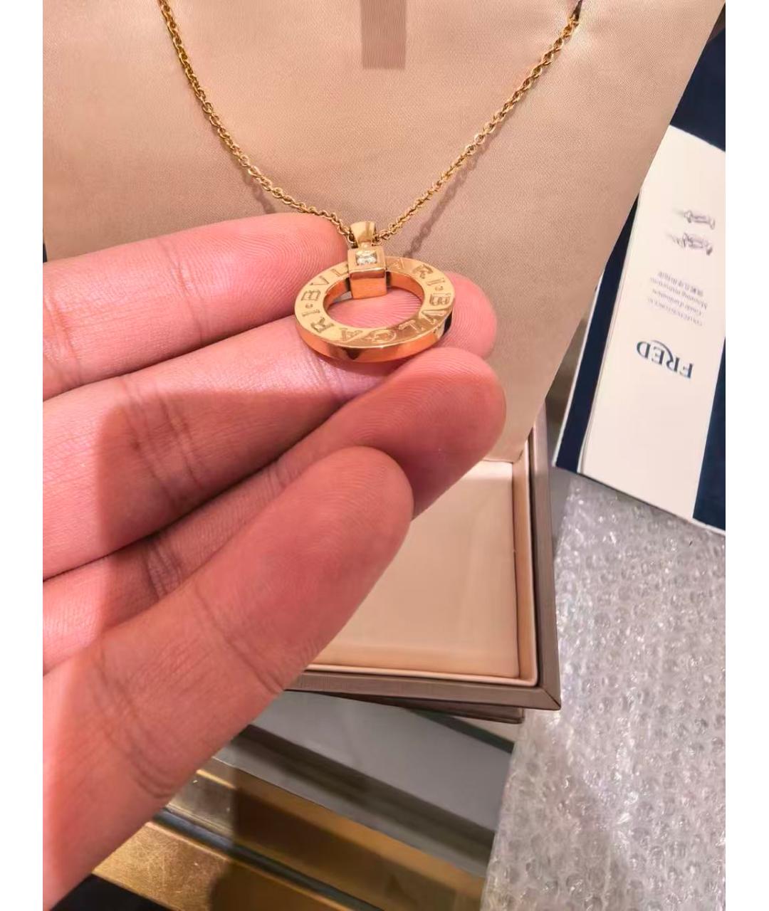 BVLGARI Золотая подвеска из розового золота, фото 2