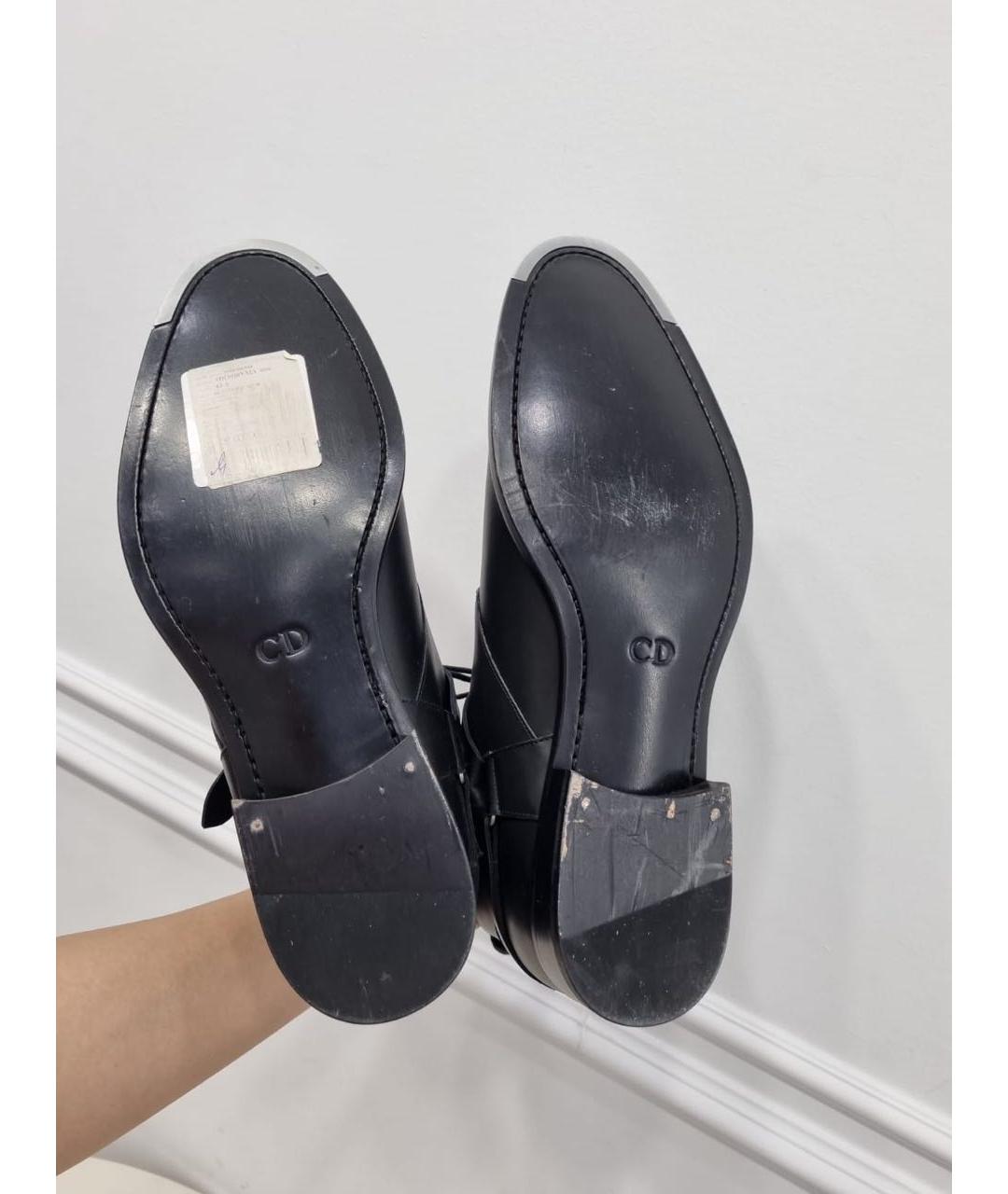 CHRISTIAN DIOR Черные кожаные туфли, фото 6