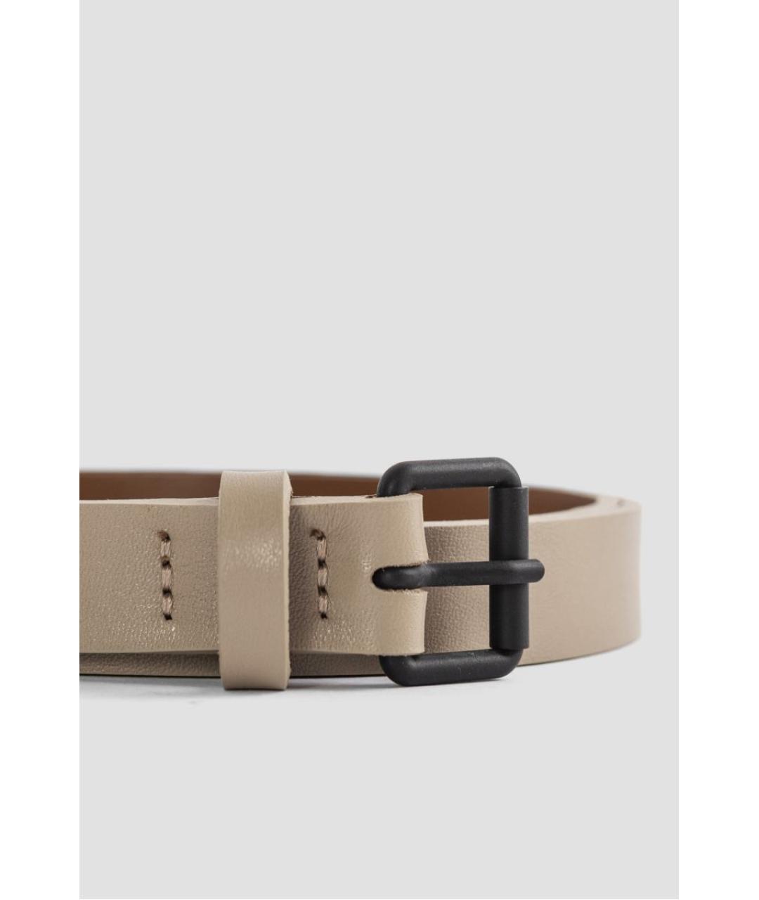 SOFIE D HOORE Бежевый кожаный ремень, фото 2