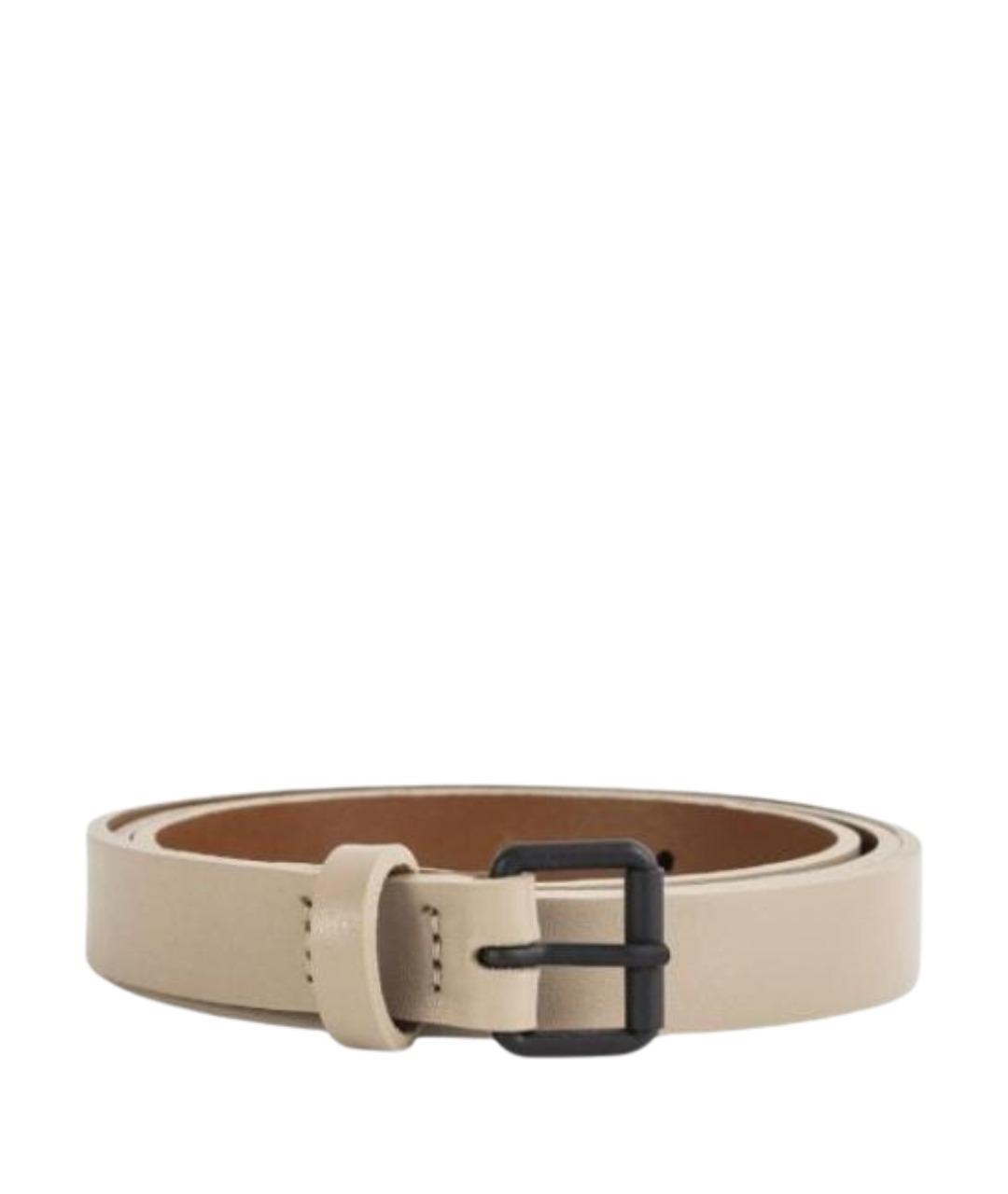 SOFIE D HOORE Бежевый кожаный ремень, фото 1