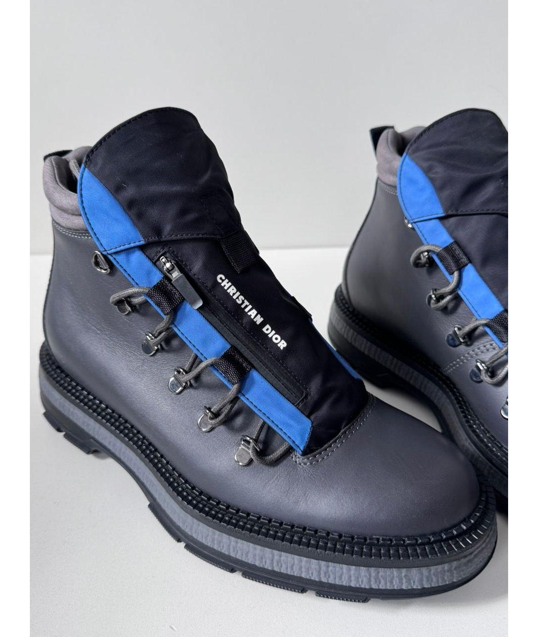 CHRISTIAN DIOR Синие высокие кроссовки / кеды, фото 4