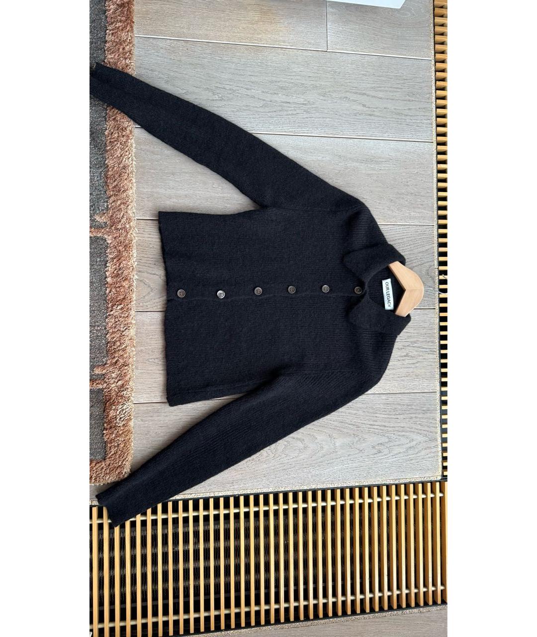 OUR LEGACY Черный шерстяной кардиган, фото 2