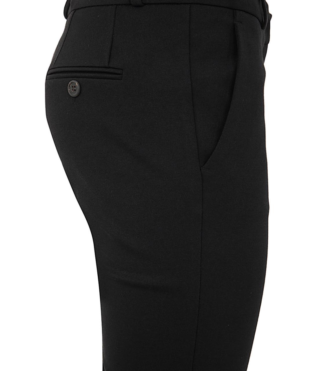 KILTIE Черные полиамидовые прямые брюки, фото 3