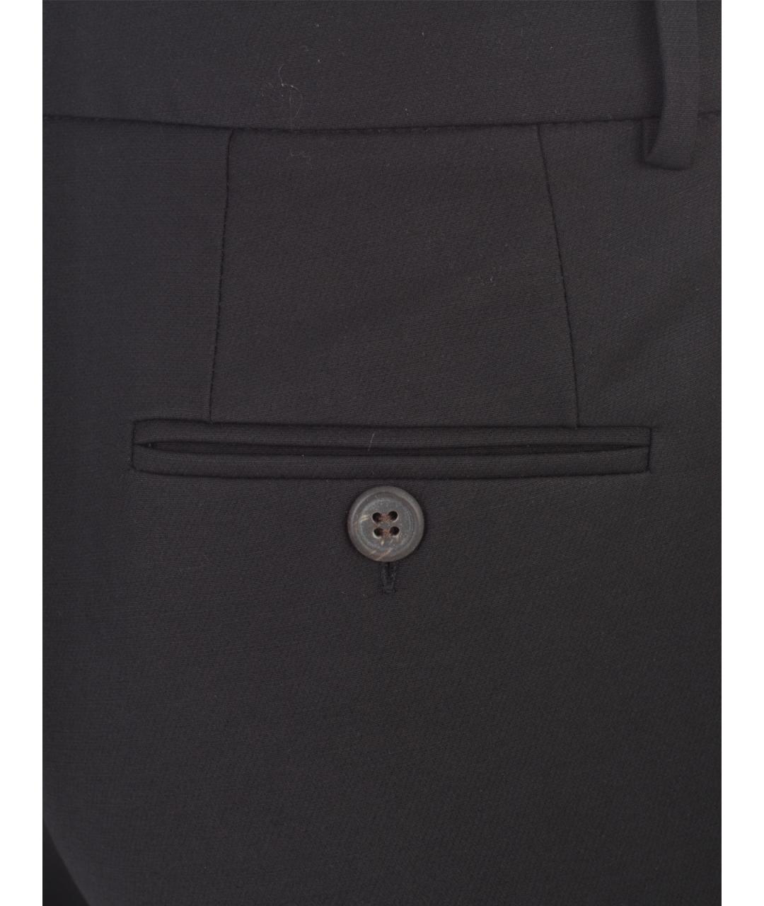 KILTIE Черные хлопковые прямые брюки, фото 3