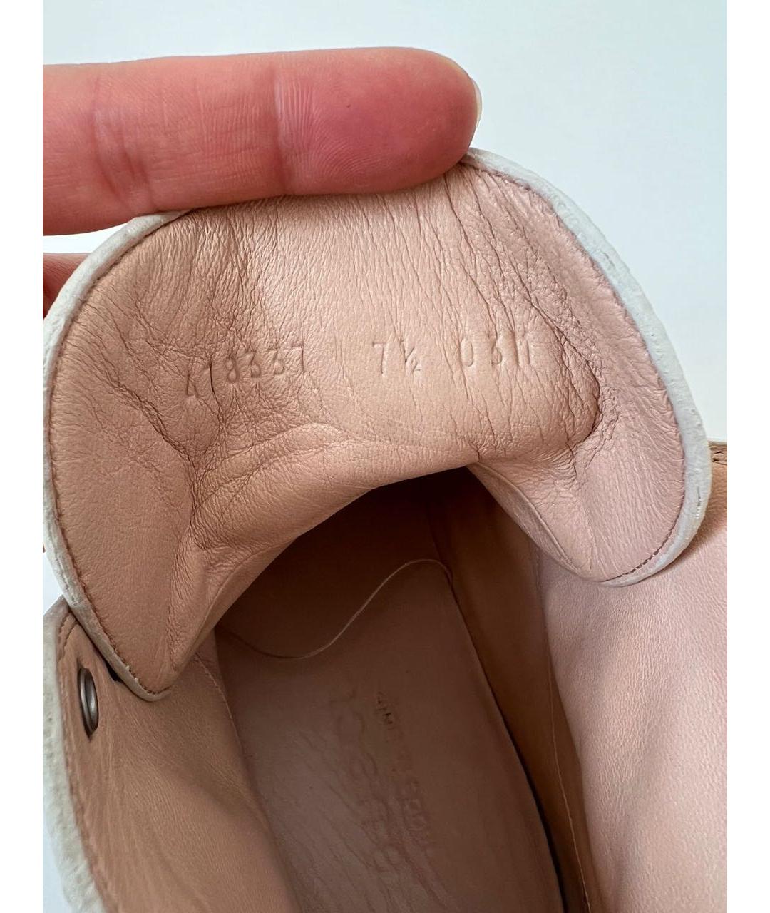 GUCCI Бежевые высокие кроссовки / кеды, фото 7