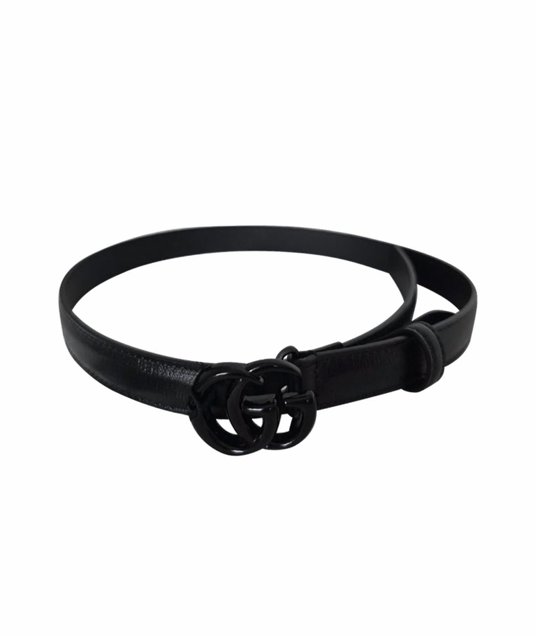 GUCCI Черный кожаный ремень, фото 1