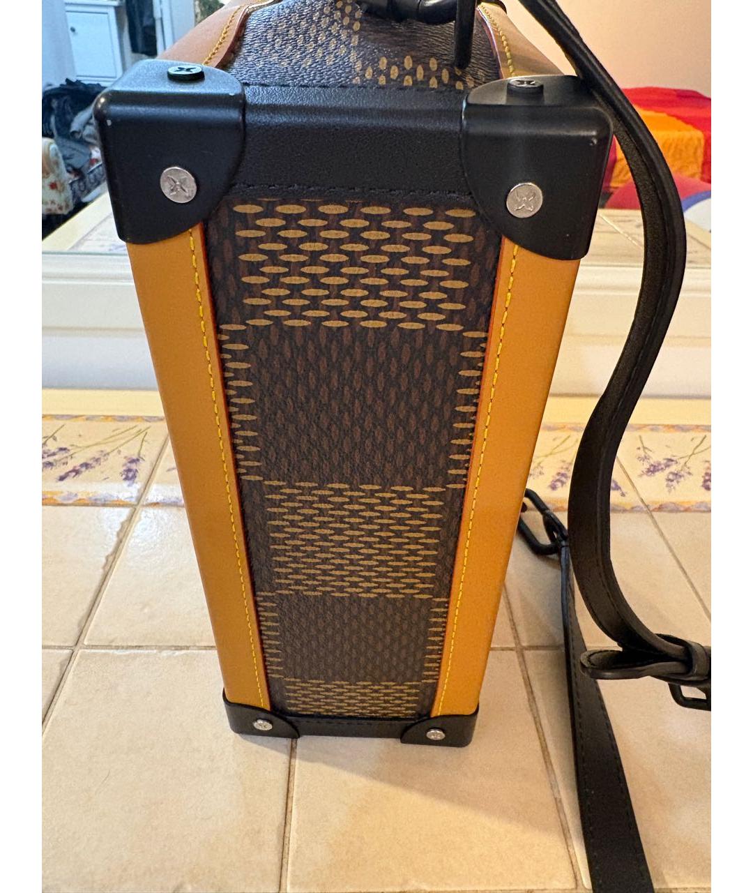 LOUIS VUITTON Коричневая кожаная сумка на плечо, фото 5