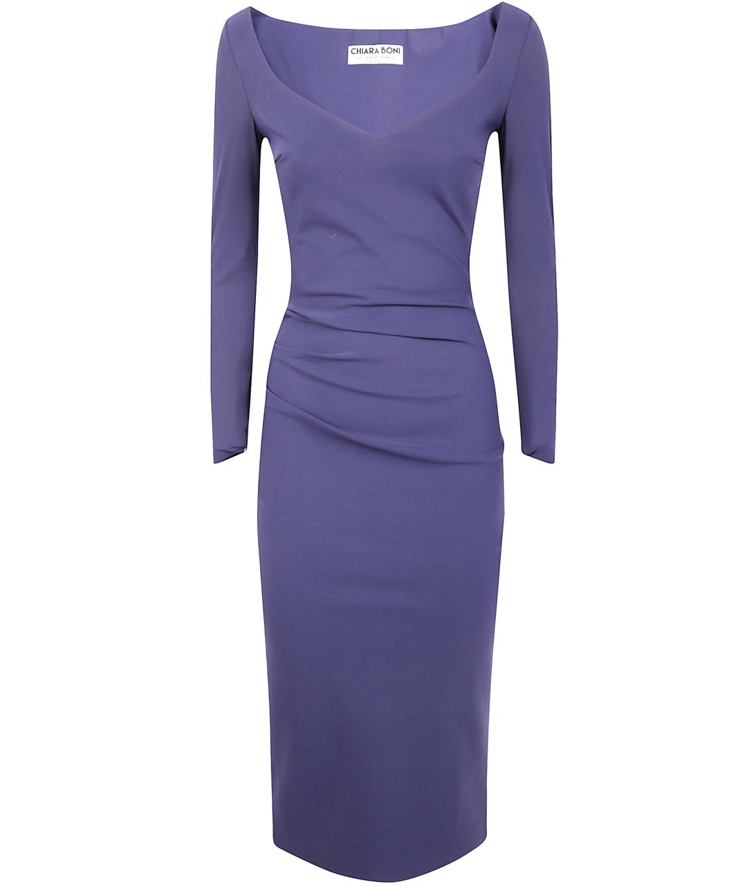 CHIARA BONI Синее полиамидовое повседневное платье, фото 1