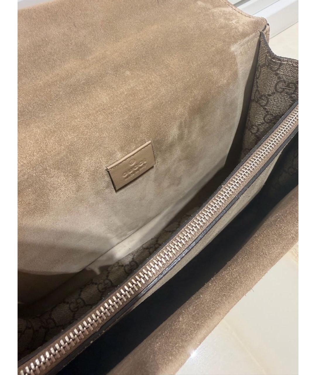 GUCCI Коричневая замшевая сумка через плечо, фото 4