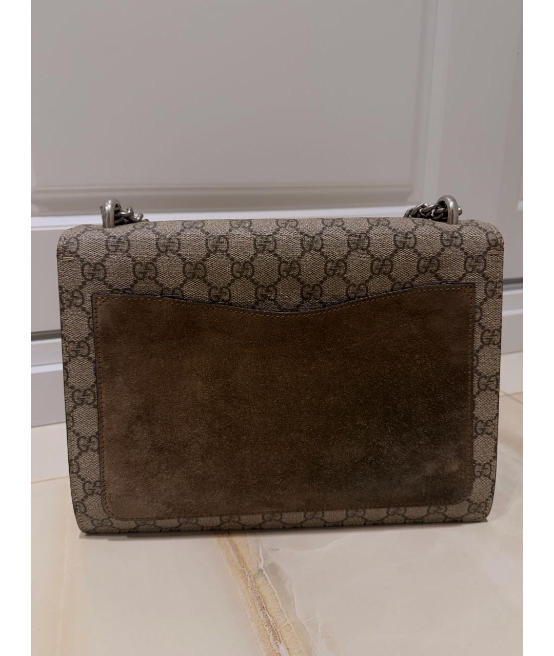 GUCCI Коричневая замшевая сумка через плечо, фото 3