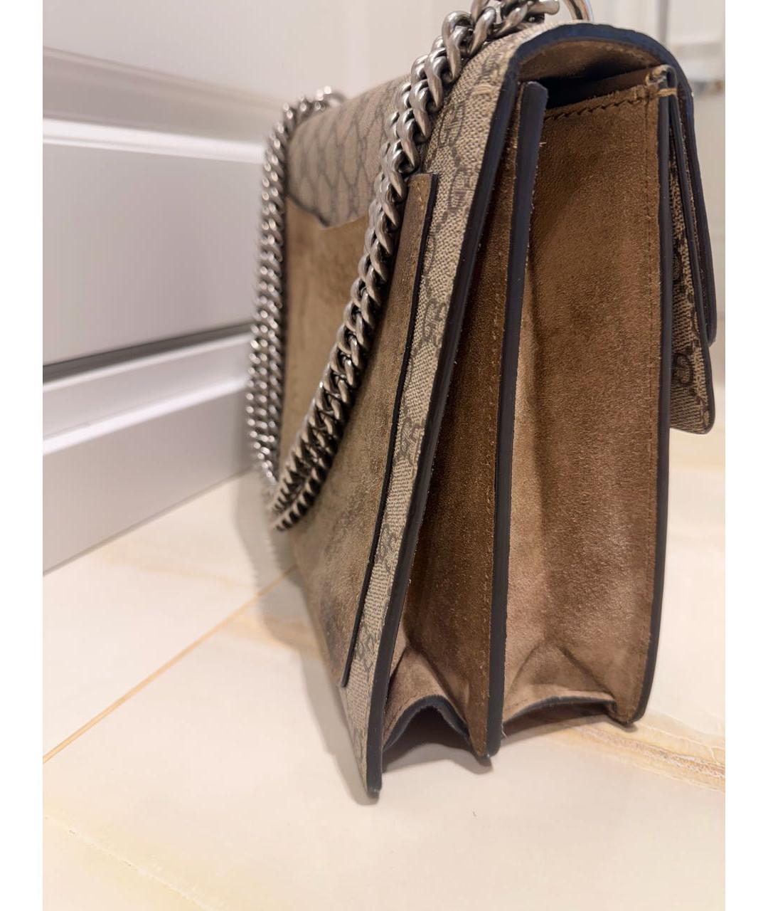 GUCCI Коричневая замшевая сумка через плечо, фото 2