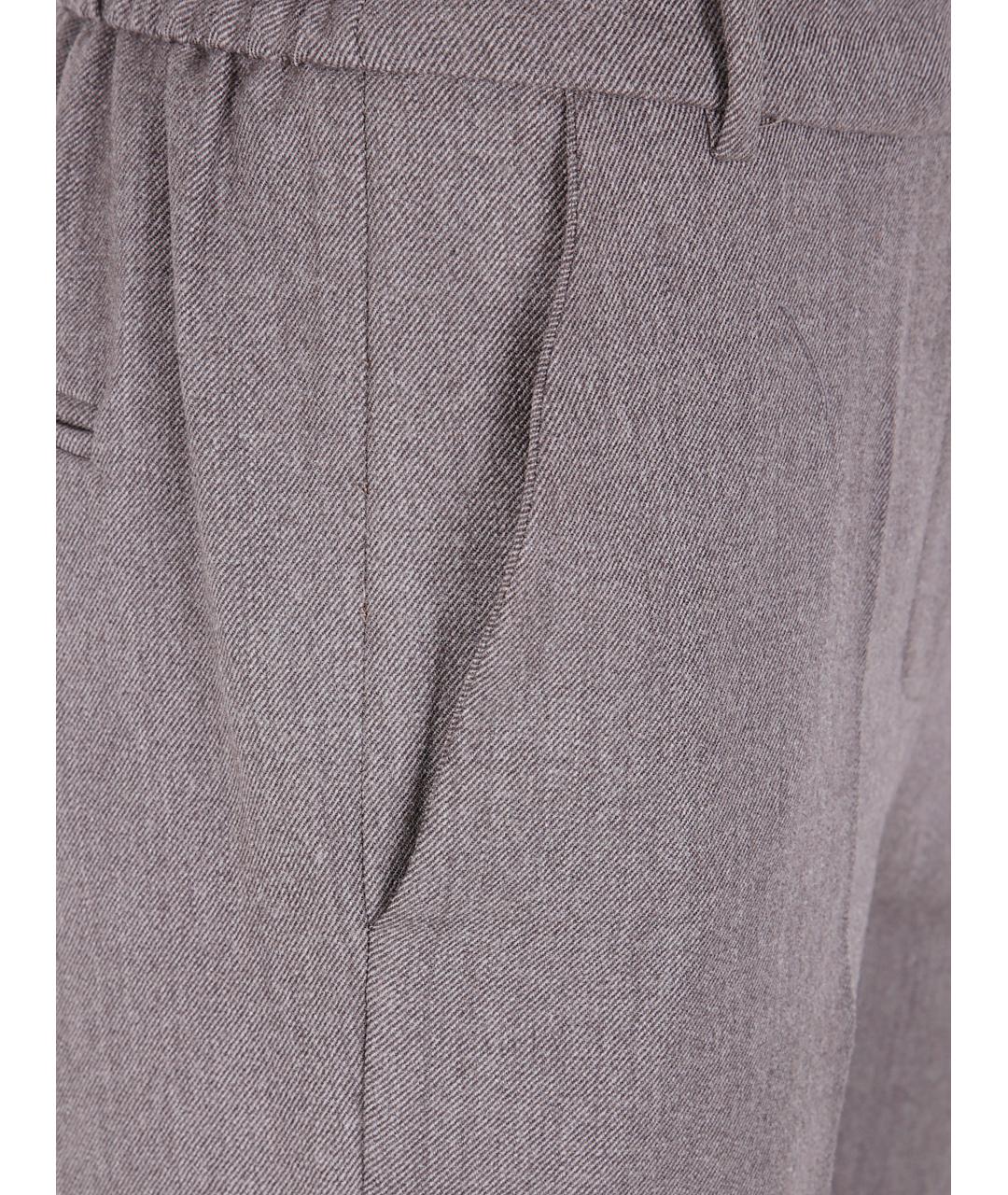 KILTIE Коричневые шерстяные прямые брюки, фото 3