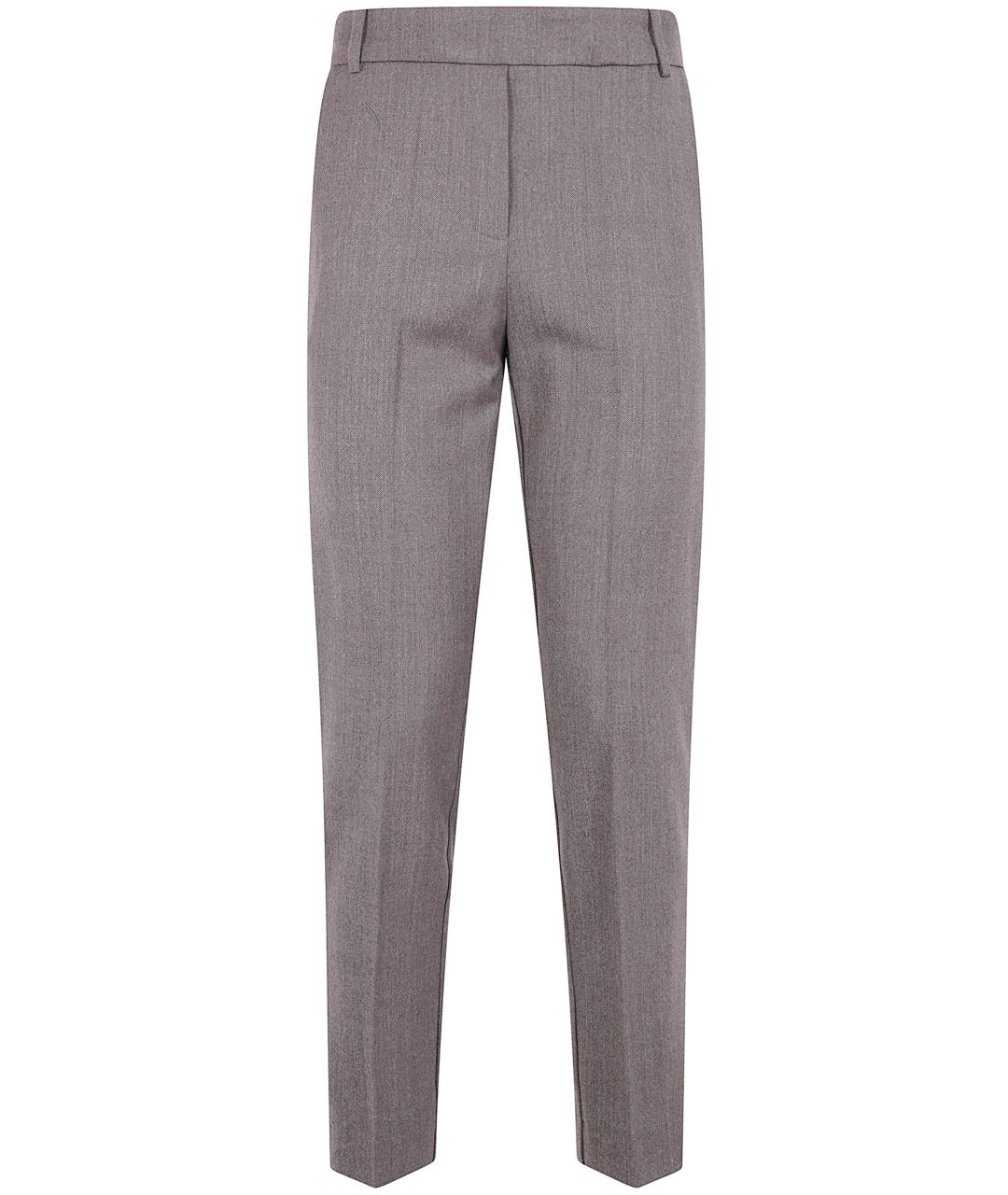 KILTIE Коричневые шерстяные прямые брюки, фото 1