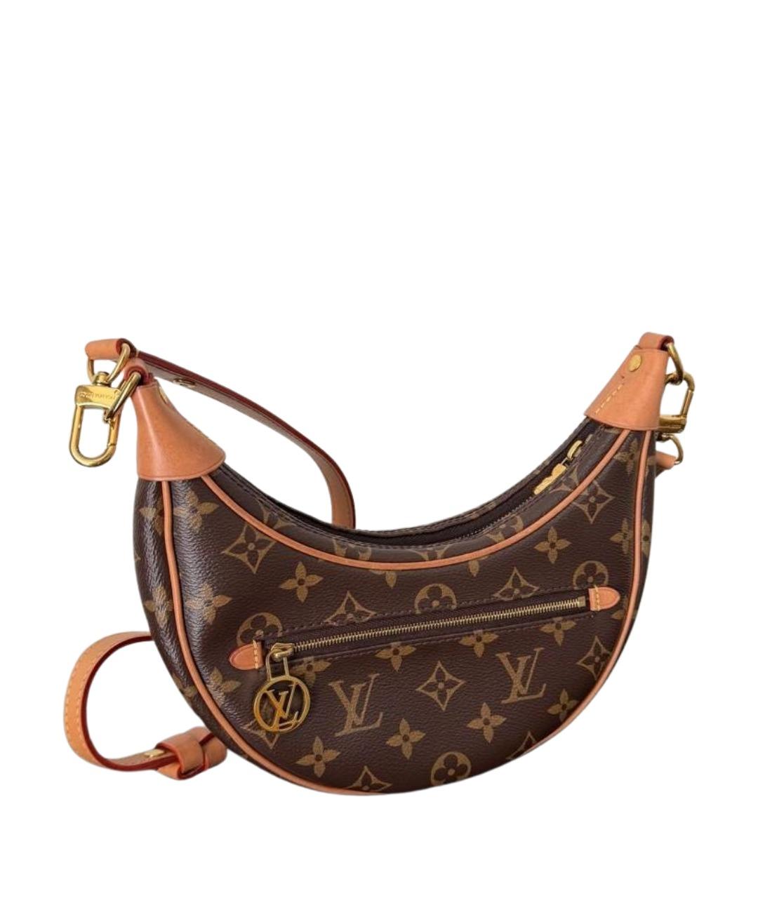 LOUIS VUITTON Коричневая кожаная сумка через плечо, фото 1