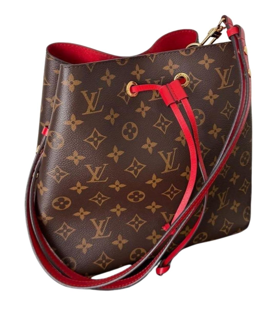 LOUIS VUITTON Коричневая кожаная сумка через плечо, фото 1