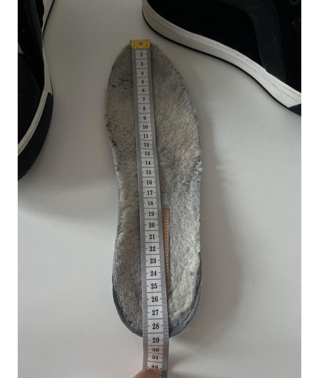 LOUIS VUITTON Черные кожаные высокие кроссовки / кеды, фото 6