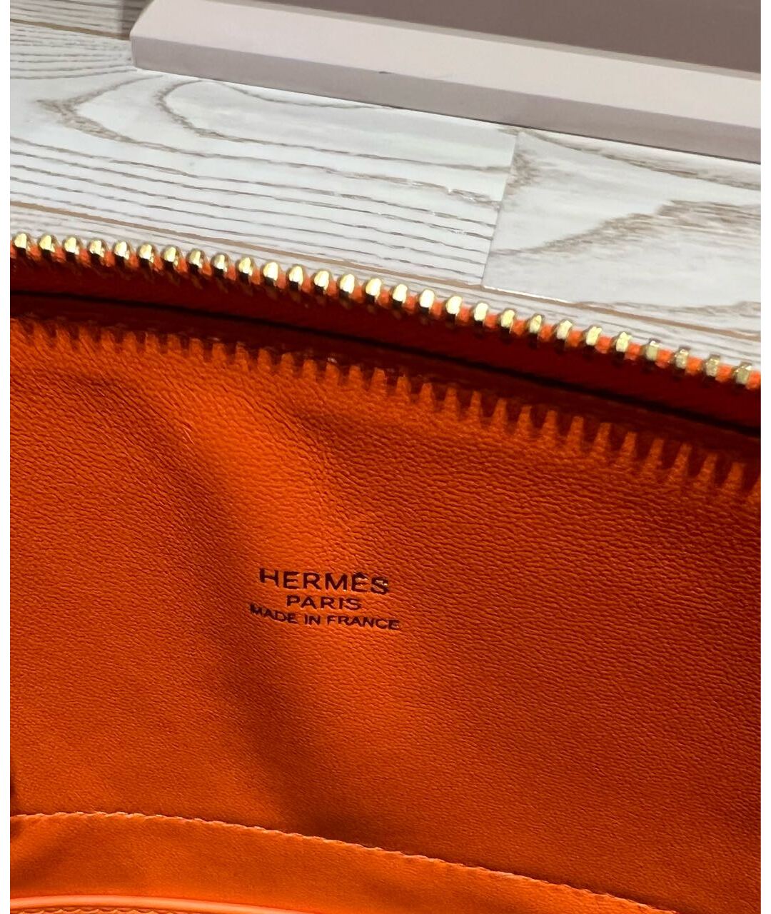 HERMES PRE-OWNED Оранжевая сумка тоут из экзотической кожи, фото 3