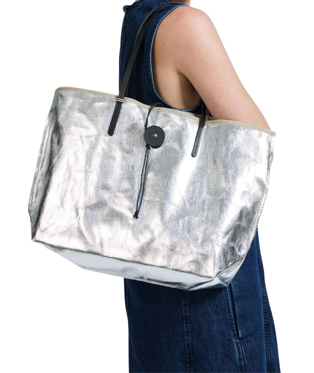 JACK GOMME Серебряная сумка тоут, фото 4