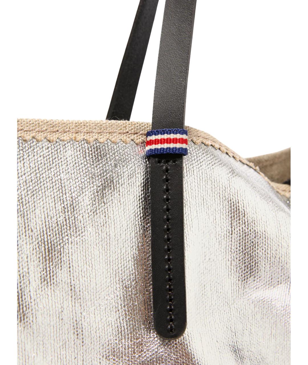 JACK GOMME Серебряная сумка тоут, фото 3