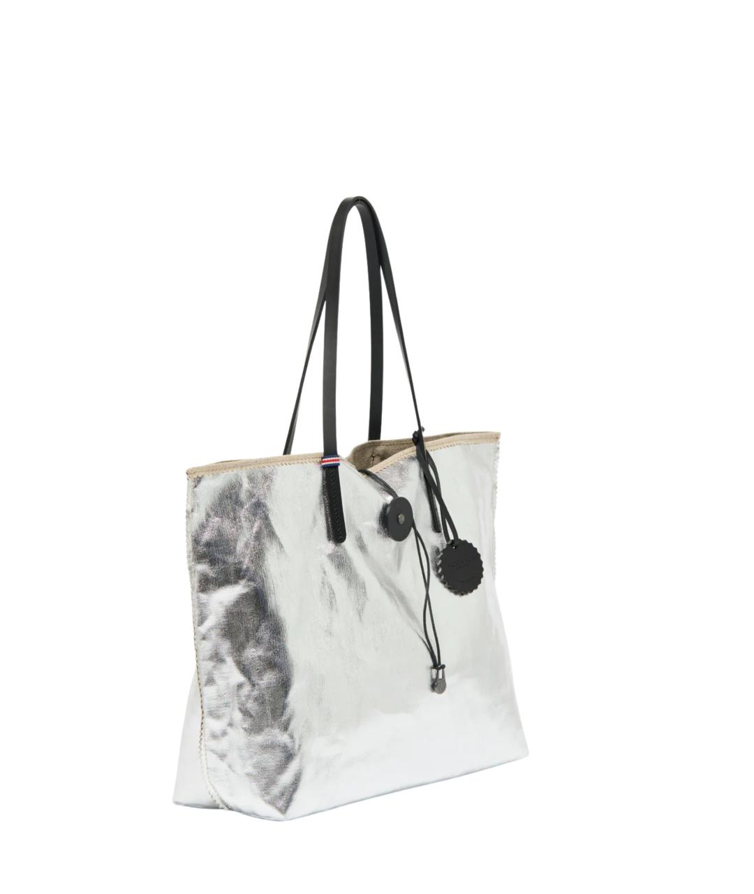 JACK GOMME Серебряная сумка тоут, фото 2