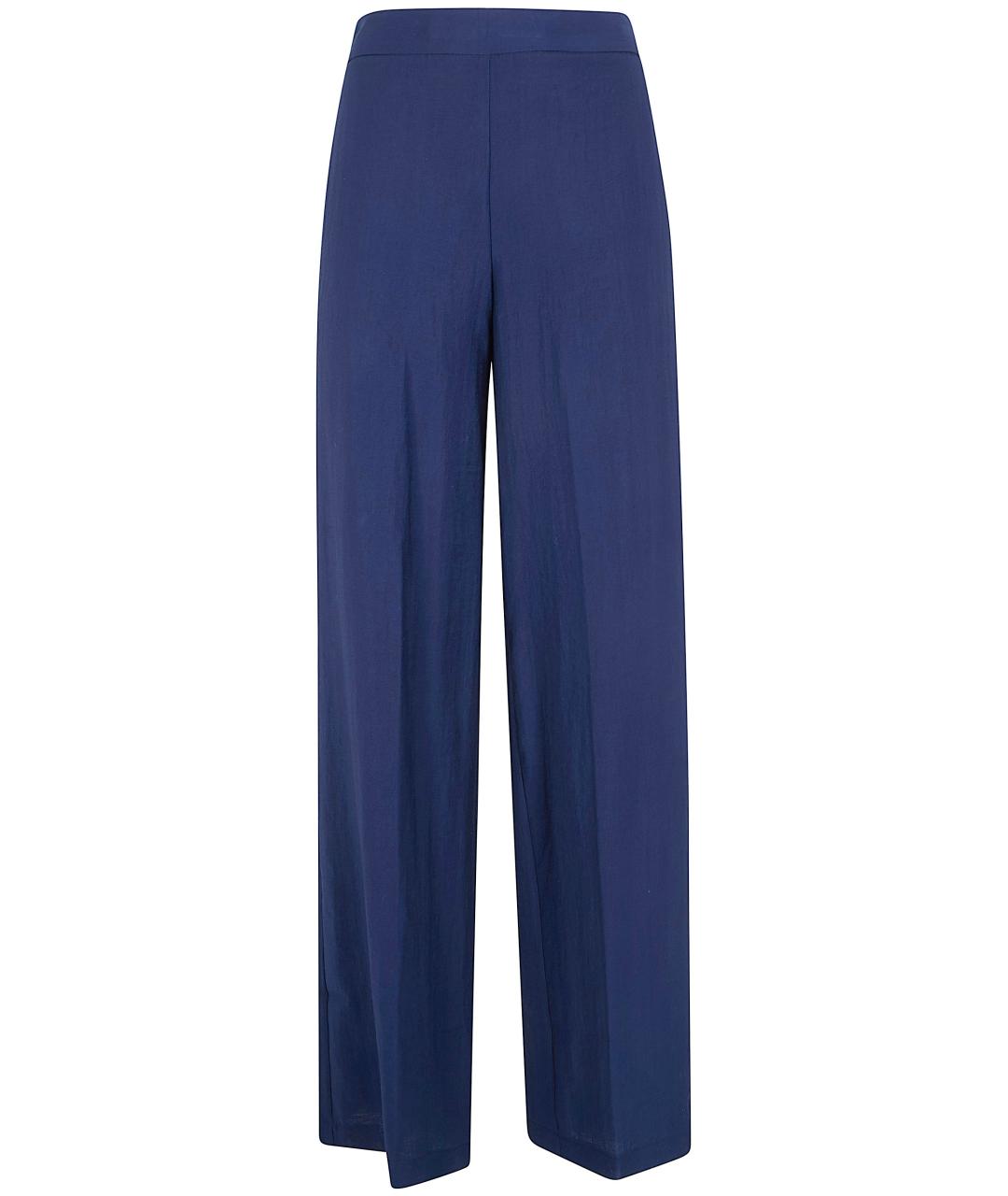 ANNECLAIRE Синие полиэстеровые прямые брюки, фото 2