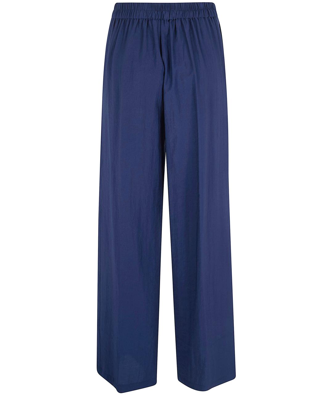 ANNECLAIRE Синие полиэстеровые прямые брюки, фото 1