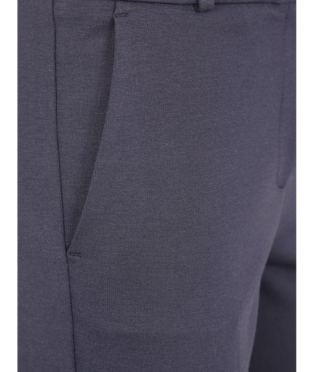 KILTIE Черные полиамидовые прямые брюки, фото 3