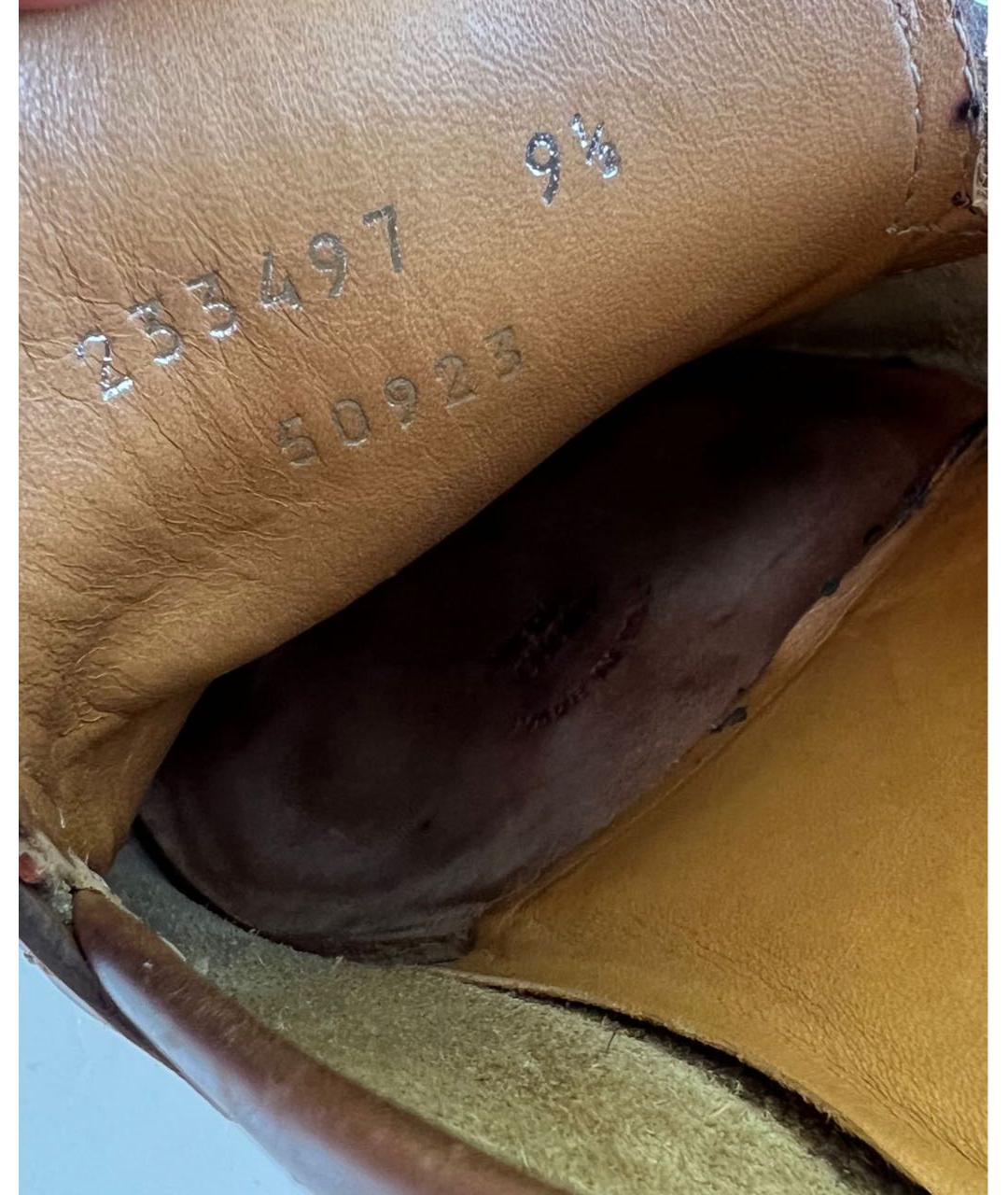 GUCCI Коричневые кожаные туфли, фото 8