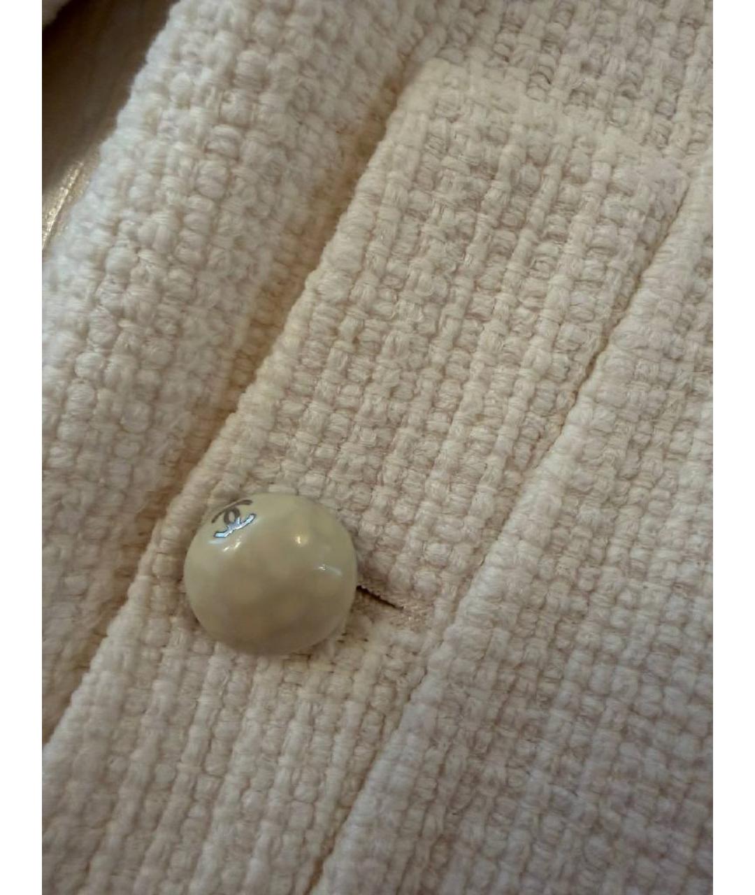 CHANEL Белый твидовый жакет/пиджак, фото 2