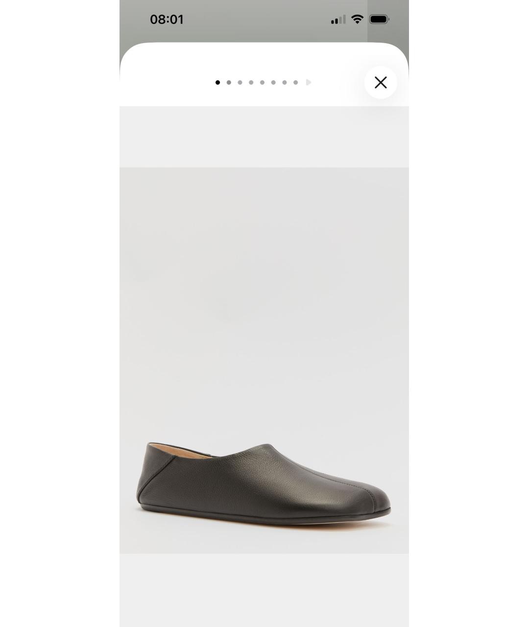 MM6 MAISON MARGIELA Черные кожаные балетки, фото 5