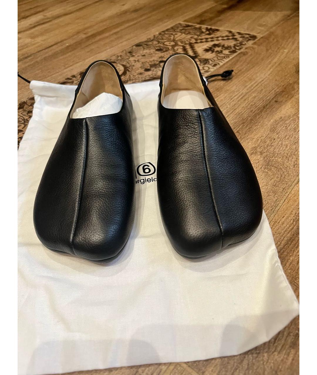 MM6 MAISON MARGIELA Черные кожаные балетки, фото 3