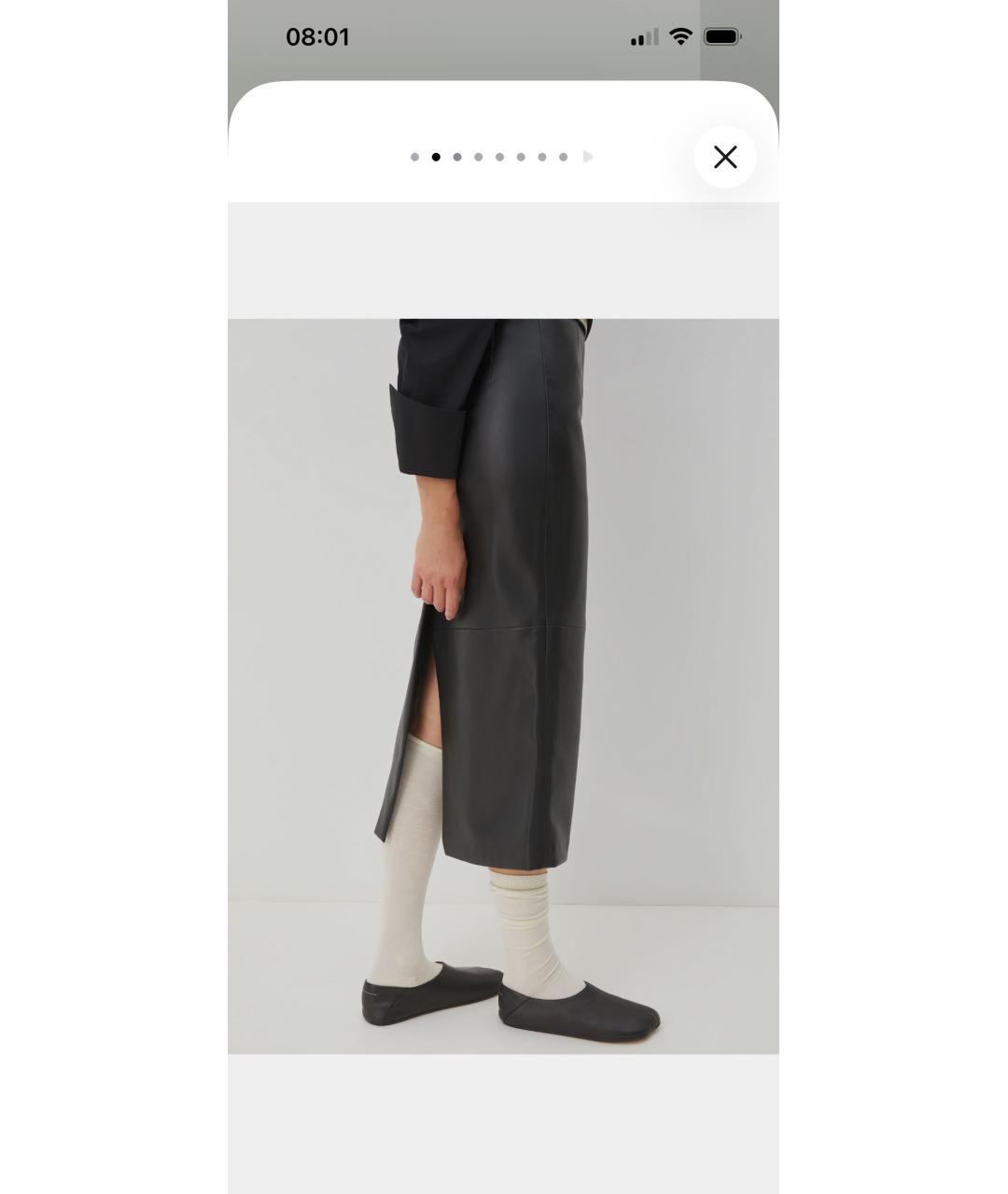 MM6 MAISON MARGIELA Черные кожаные балетки, фото 6