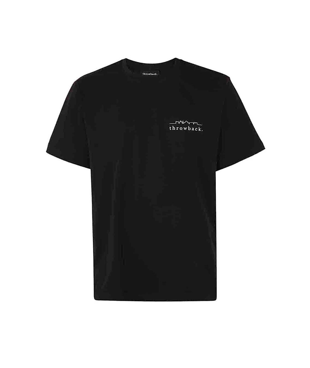 THROWBACK Черная хлопковая футболка, фото 1