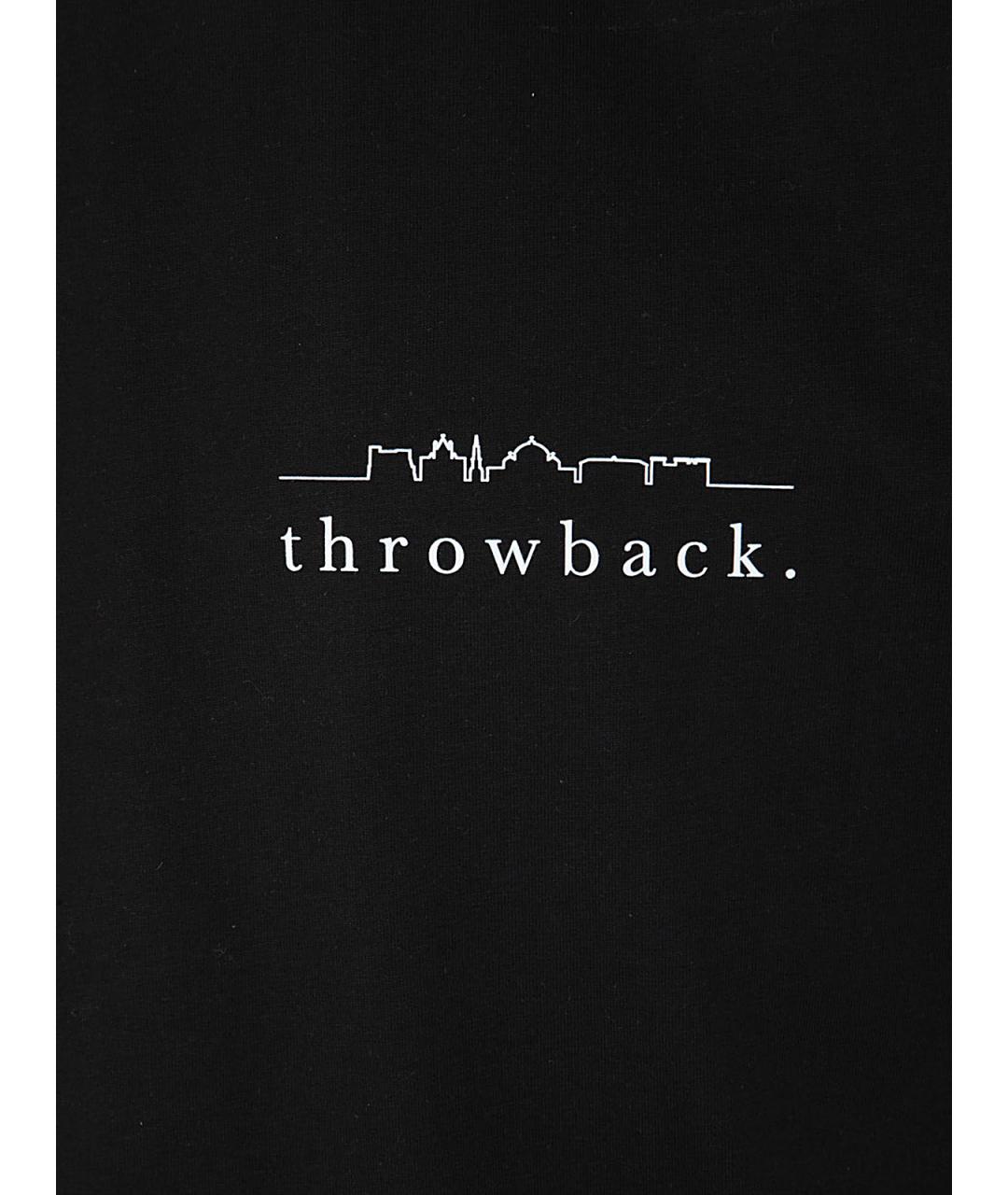 THROWBACK Черная хлопковая футболка, фото 3