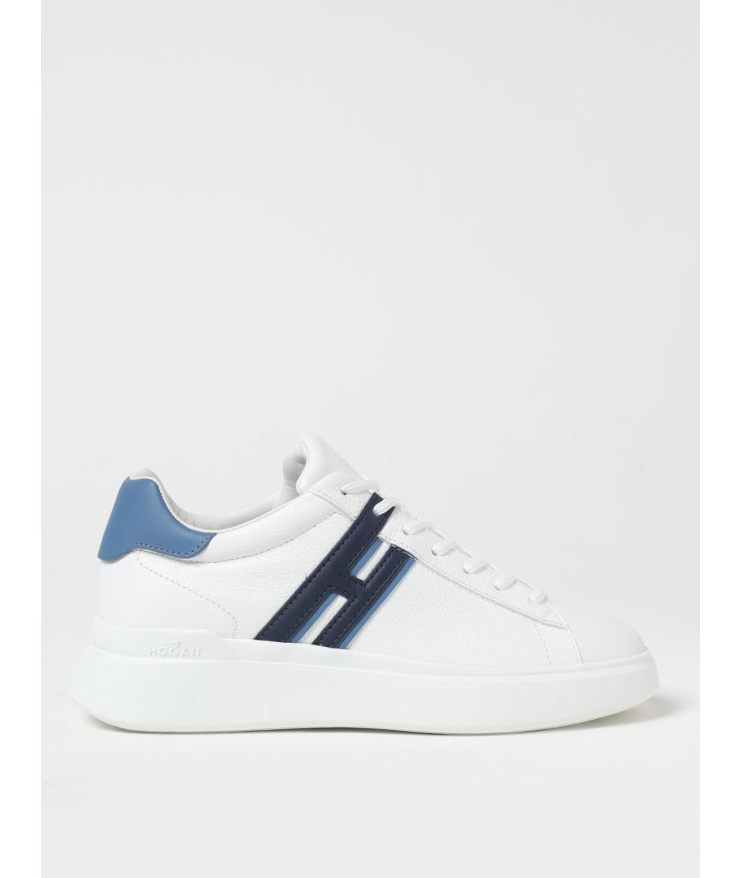 HOGAN Белые кожаные низкие кроссовки / кеды, фото 5