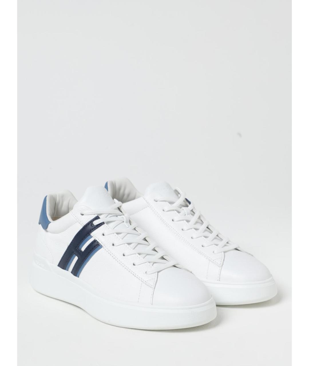 HOGAN Белые кожаные низкие кроссовки / кеды, фото 2