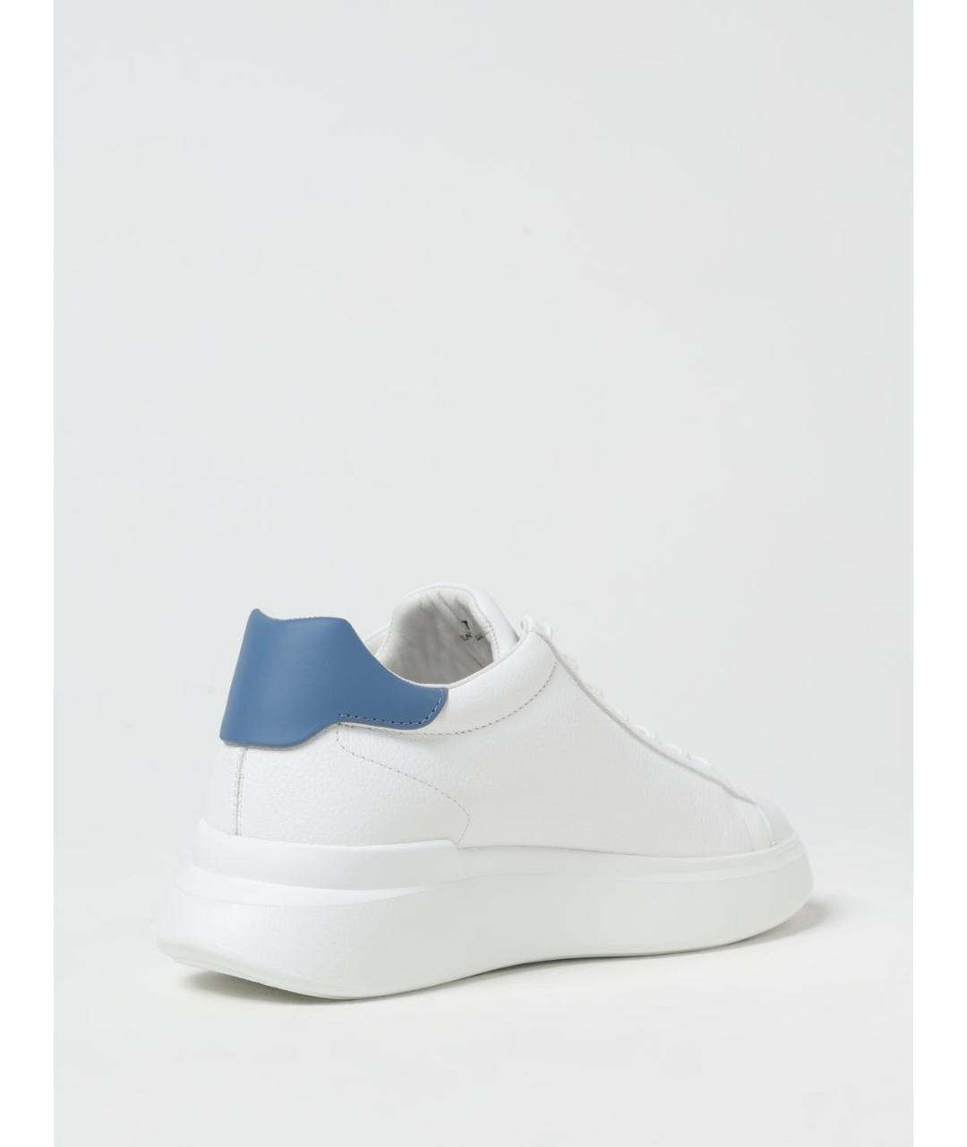 HOGAN Белые кожаные низкие кроссовки / кеды, фото 3