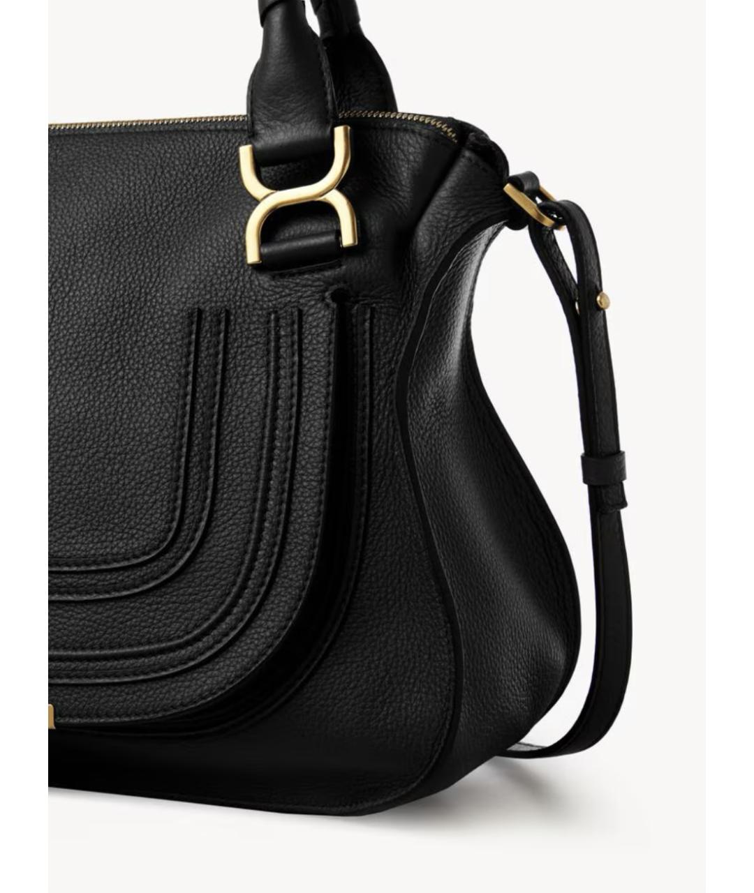 CHLOE Черная кожаная сумка через плечо, фото 4