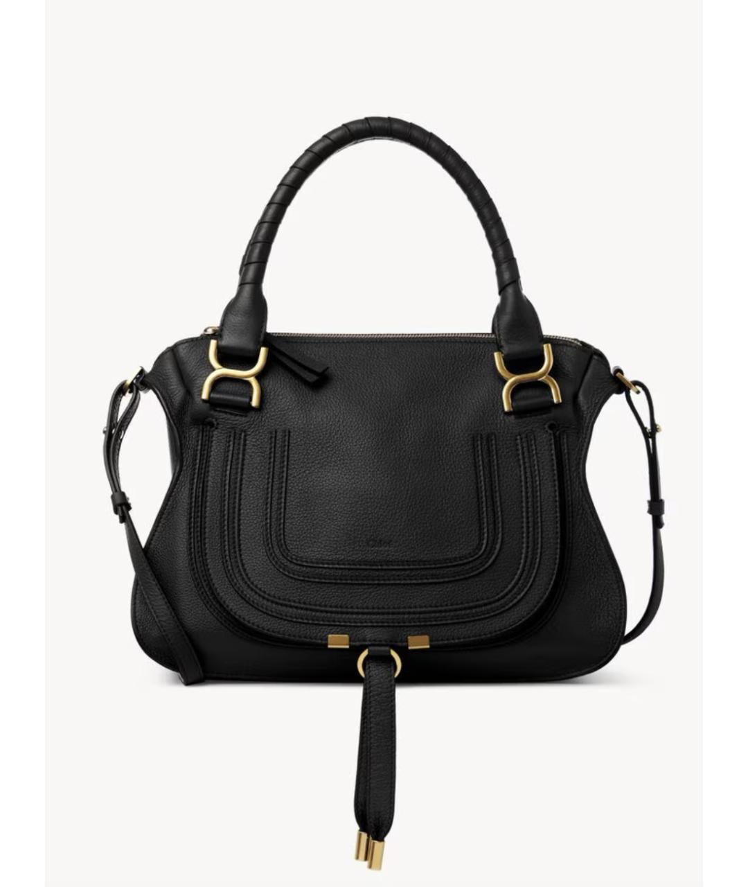 CHLOE Черная кожаная сумка через плечо, фото 8